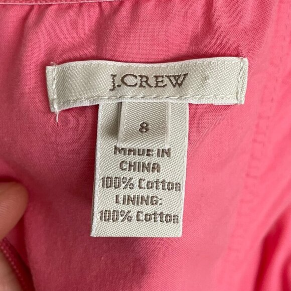 J. CREW Pink Strapless Dress 100% Cotton Lorelei Seersucker 24356 Women's Size 8 - Picture 10 of 15